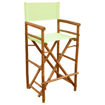 Bamboo High Director Chair, Set of 2, Celadon