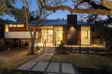 Inspiration for a modern home design remodel in Austin