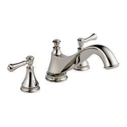 Delta Cassidy 3-Hole Roman Tub Trim - Low Arc Spout - Bathtub Faucets