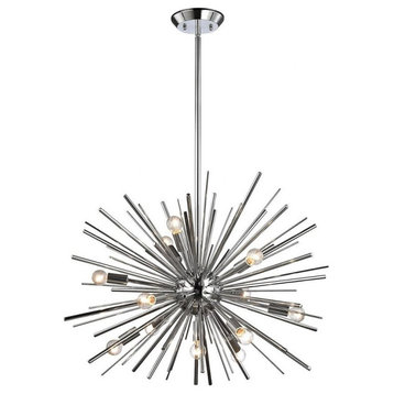 -Modern/Contemporary Style w/ Luxe/Glam inspirations-Metal 12 Light Pendant-20
