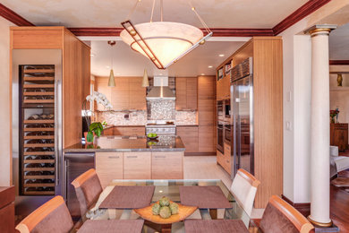 Example of a transitional kitchen design in Portland