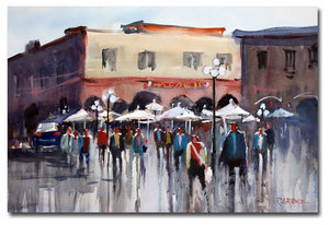 'Italian Marketplace' Canvas Art by Ryan Radke
