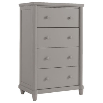 Pemberly Row 4-Drawer Engineered Wood and Metal Chest in Gray