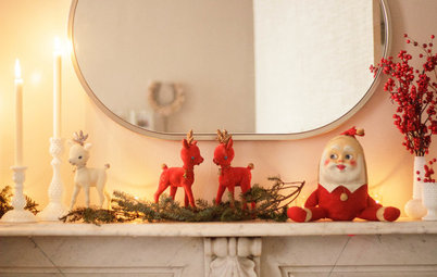 A Brooklyn Mantel Goes Vintage for Christmas