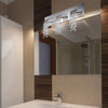 Fonte Chrome Three Light Bath Fixture with Clear Crystal Shade