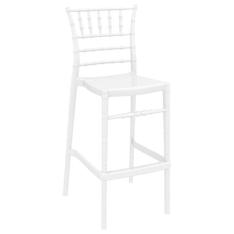 Compamia Elle Chiavari Bar Stools, Set of 2, White