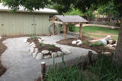 Inspiration for a rustic landscaping in Denver.