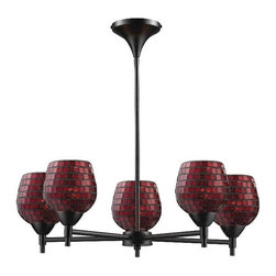 Elk Lighting - Elk Lighting 10155/5DR-CPR Chandelier Celina - Chandeliers