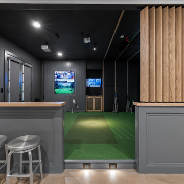 Luxury Basement Golf Simulator