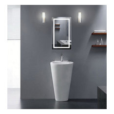 LED Lighted Bathroom Mirror With Defogger and Dimmer, 18"x30"