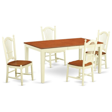 5-Piece Dining Room Set, Dinette Table and 4 Kitchen Chairs