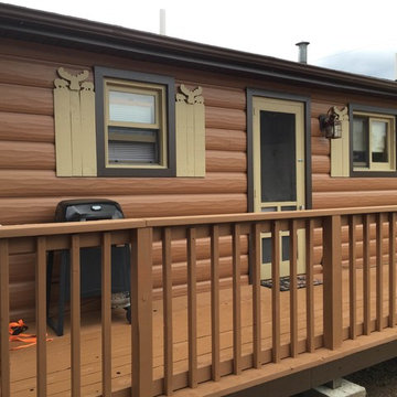 Steel Log Siding Install in Red Feather, CO