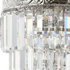 Wyatt 2-Light Crystal LED Chandelier, Polished Nickel/Clear, Width: 12"