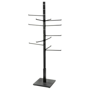 4 Sided Black Garment Rack with 12 Arms