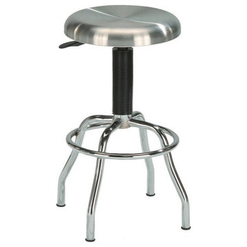 Adjustable work stool, stainless steel frame