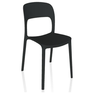 Gipsy Stacking Chair, Anthracite, 33.46"H (40.09 Z039 8021W7K)