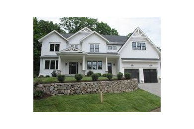 Transitional home design photo in Boston