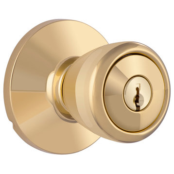 Miseno MLK1010 Buchanan Tulip Single Cylinder Keyed Entry Door - Polished Brass