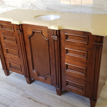 Australian 100% custom solid wood kitchen cabinets bath cabinet laundry cabinet