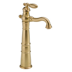 Delta Victorian&reg; Single Handle Centerset Lavatory Faucet with Riser - Less Pop-U - Bathroom Sink Faucets