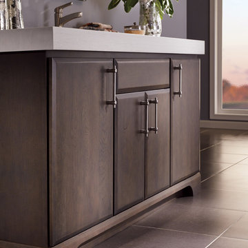 Fieldstone Cabinetry Bathroom with gray cabinets