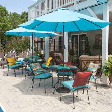 European Inspired Outdoor Living Space and Pool High Point, NC