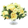 Yellow Peonies in Low Footed Bowl