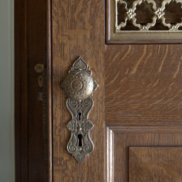 Detail of Historic Entry Door Restoration