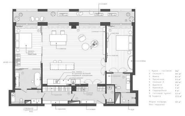 Современный План этажа by INT2architecture