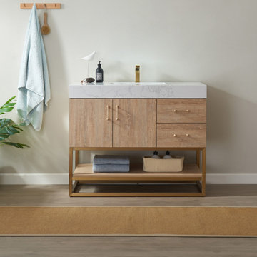 Alistair Vanity with Gold Hardware