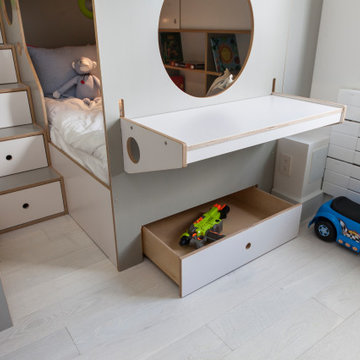 Three Brothers Share a Room: A Bunk and a Twin Bed