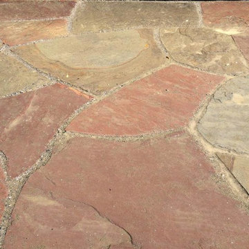 Colorado Red stone & New York Blue stone Flagstone Patio