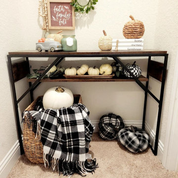 Halloween Decoration Ideas with Narrow Console Table (@addie_pattie23)