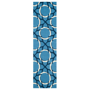 Safavieh Four Seasons Collection FRS238 Rug, Blue/Ivory, 2'3"x8'