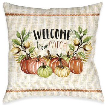 Welcome To Our Patch Indoor Pillow, 18"x18"