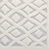 Morsel Abstract Diamond Lattice 5"x8" Shag Area Rug, Ivory/Light Gray