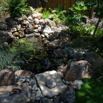 Playful, Secluded Shade Garden & Fairytale Pond