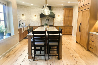 Example of a cottage kitchen design in New York