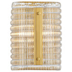 Hudson Valley Lighting - Athens 2 Light 10" Wall Sconce, Aged Brass Finish, Clear Glass - Features: