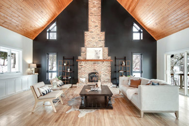Inspiration for a country living room remodel in Minneapolis