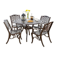 Covington Sarasota Traditional Outdoor 4-Seater Cast Aluminum Dining Set