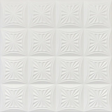 19.6"x19.6" Styrofoam Glue Up Ceiling Tiles R40 Ultra Pure White Behr Satin