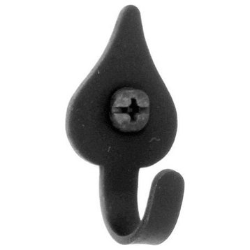 Acorn Manufacturing AM2P 1-1/2" Colonial Small Heart Hook - Black