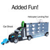 Car Carrier Semi-Truck Toy 2-Sided Trailer Holds 24 Vehicles