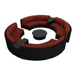 7 Piece Urbana Eclipse Outdoor Sectional Set - Outdoor Lounge Sets