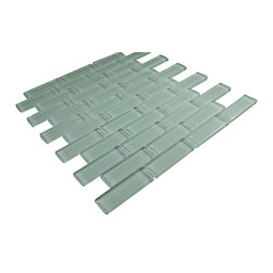 1x3 Light Grey Glossy Subway Glass Mosaic Tiles - Home Accessories & Decor