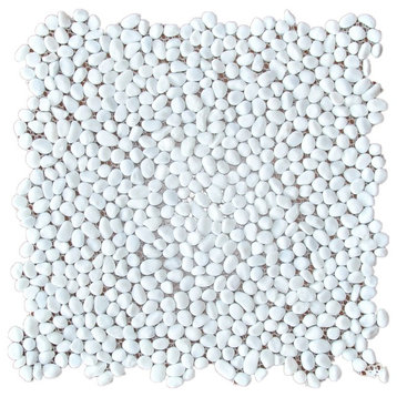 Mini White Pebble Tile
