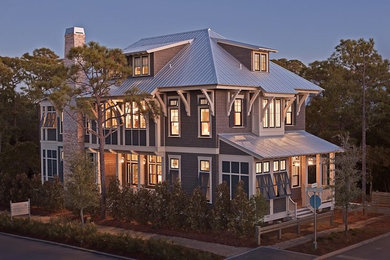 Example of a beach style exterior home design in Miami