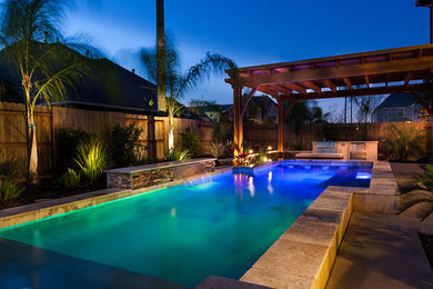 Inspiration for a transitional pool remodel in Houston