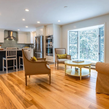 Select Hickory Plank Flooring, Kitchen & Sitting Area